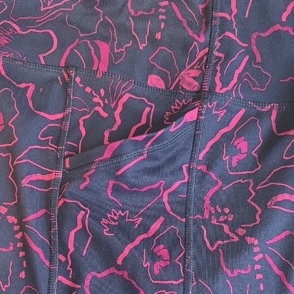 Avia Women's Floral Bike Shorts - Purple and Pink - Picture 5 of 5